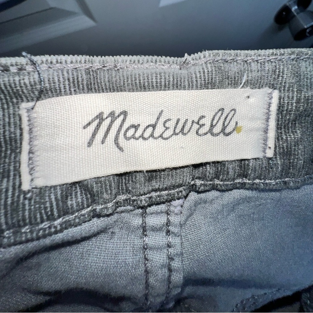 Madewell Women's 26 Tall Gray 10'' High Rise Skinny Corduroy Jeans Pants 26T - Picture 11 of 16